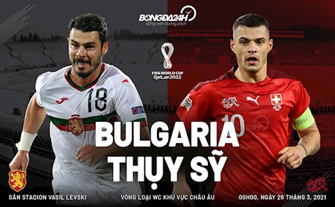 Nhận định bóng đá Bulgaria vs Thụy Sỹ 0h00 ngày 26/3 (Vòng loại World Cup 2022)
