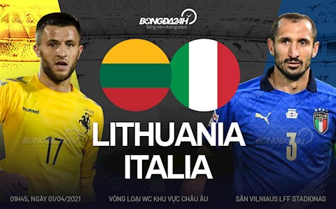Nhận định bóng đá Lithuania vs Italia 1h45 ngày 1/4 (Vòng loại World Cup 2022)