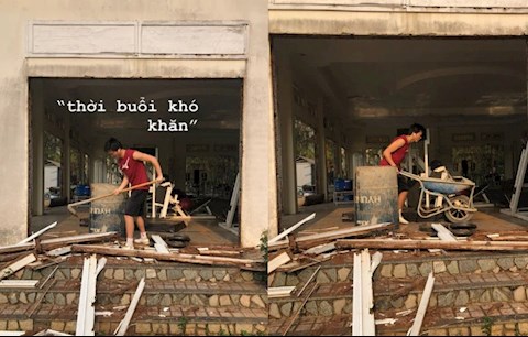 Than thời buổi khó khăn, Tuấn Anh bất ngờ xuất hiện với hình ảnh phụ hồ