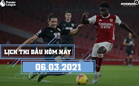 Lịch thi đấu Ngoại hạng Anh đêm nay 6/3: Arsenal làm khách Burnley