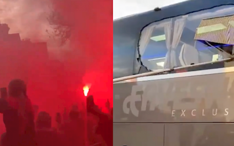 VIDEO: Hình ảnh xấu xí của CĐV Liverpool khi tấn công xe buýt của Real Madrid