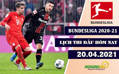 Lịch thi đấu và trực tiếp Bundesliga 2020-21 đêm hôm nay 20/4