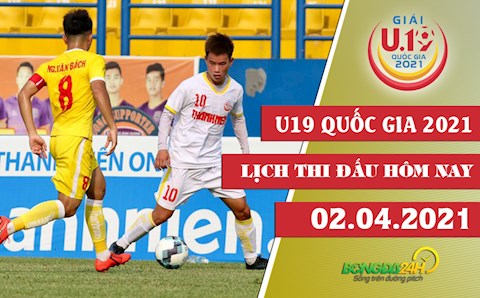 Lịch thi đấu, lịch trực tiếp U19 Quốc gia 2021 hôm nay 2/4: PVF đọ sức Phố núi