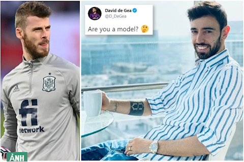 Bruno Fernandes đăng ảnh soái ca, De Gea bình luận khiến NHM MU phấn khích