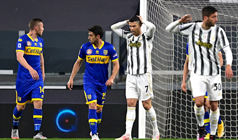 Ronaldo lại sợ bóng khi đứng hàng rào khiến Juventus thủng lưới