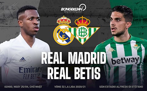 Nhận định Real Madrid vs Real Betis (2h ngày 25/4): Vô hình và hữu hình