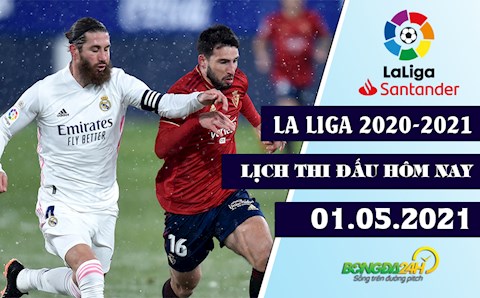 Lịch thi đấu La Liga 2020/21 tối và đêm nay 1/5: Real Madrid vs Osasuna; Elche vs Atletico