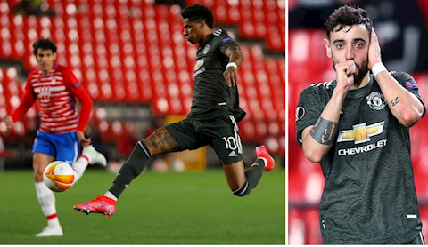 Điểm nhấn Granada 0-2 MU: Rashford và Fernandes đạt thành tích khủng, MU đặt một chân vào bán kết