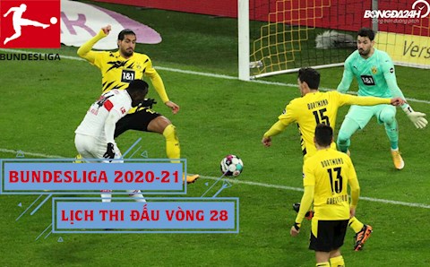 Lịch thi đấu vòng 28 Bundesliga 2020/21: Lên Top 4 khó lắm Dortmund ơi!