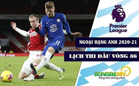 Lịch thi đấu Ngoại hạng Anh 2020/21 vòng 36: Cơ hội nào cho Pháo thủ?!