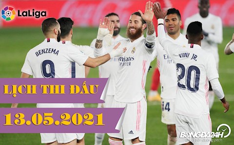 Lịch thi đấu và trực tiếp bóng đá TBN La Liga 2020/21 hôm nay 13/5: Real miệt mài bám đuổi
