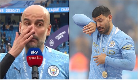 VIDEO: Pep Guardiola nghẹn ngào, rơi nước mắt khi nói về Aguero