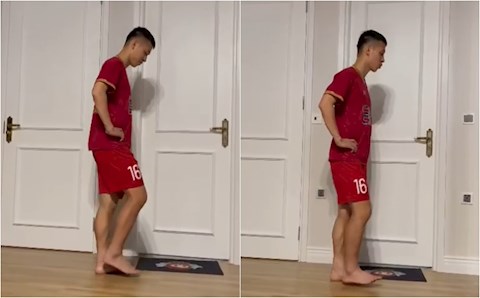 VIDEO: Hùng Dũng tập đi không cần nạng sau chấn thương kinh hoàng