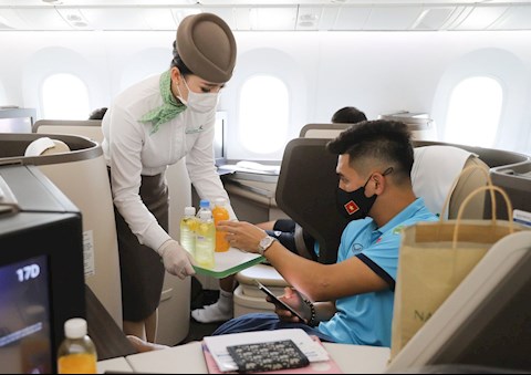 Bamboo Airways bay thẳng đưa đội tuyển Việt Nam sang UAE thi đấu vòng loại World Cup 2022
