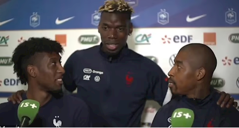 Paul Pogba trở thành trò cười cho Kingsley Coman và Kimpembe