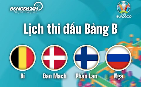 Lịch thi đấu, lịch trực tiếp EURO 2020 bảng B: Bầy quỷ đỏ tung hoành