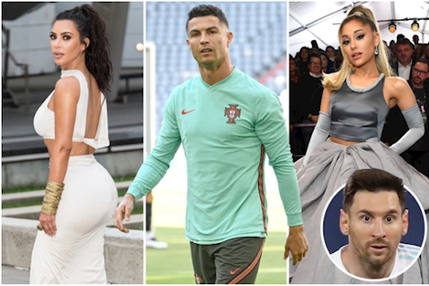 Ronaldo bỏ xa Dwayne Johnson, Ariana Grande và Lionel Messi