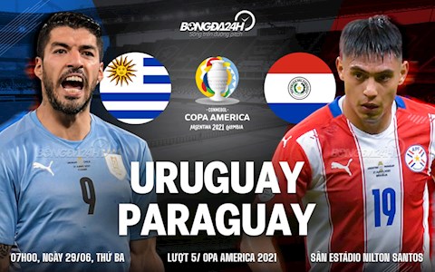 Trực tiếp Copa America 2021 : Uruguay vs Paraguay hôm nay 29/6