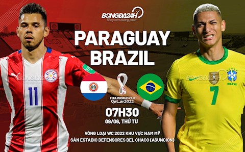 Nhận định bóng đá Paraguay vs Brazil 7h30 ngày 9/6 (Vòng loại World Cup 2022)