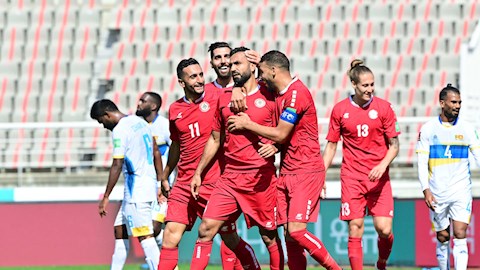 BXH các đội nhì bảng vòng loại World Cup 2022: Lebanon tự làm khó mình