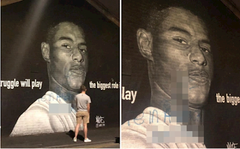 Tranh tường người hùng cứu đói Rashford ở Manchester bị phá hoại