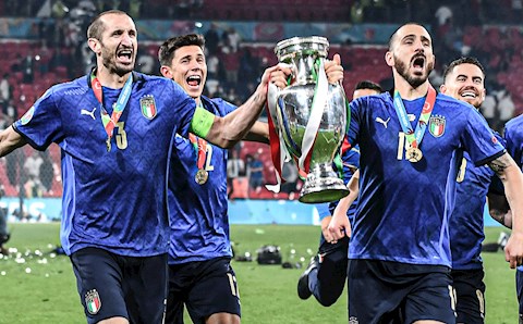 Khó tin: Bonucci và Chiellini không bị rê qua một lần nào ở Euro 2020