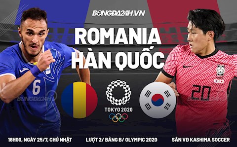 Link xem trực tiếp U23 Romania vs U23 Hàn Quốc 18h00 ngày 25/7 (Olympic 2020)