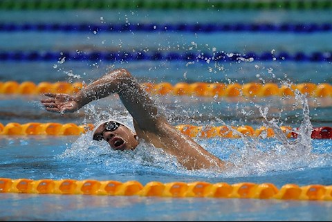 Xem lại nỗ lực của kình ngư Nguyễn Huy Hoàng ở cự ly 1500m tự do nam