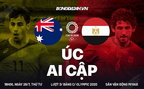 Link xem trực tiếp bóng đá Australia vs Ai Cập 18h00 ngày 28/7 (Olympic 2020)