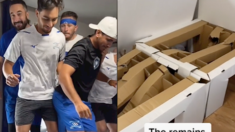 VĐV Israel khoe chiến tích đánh sập giường giấy Made in Japan