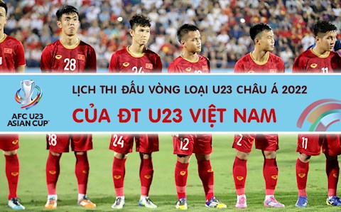 Lịch thi đấu Vòng loại U23 châu Á 2022 của ĐT U23 Việt Nam