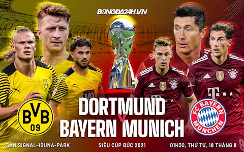 Nhận định bóng đá Dortmund vs Bayern Munich 1h30 ngày 18/8 (Siêu Cúp Đức 2021)