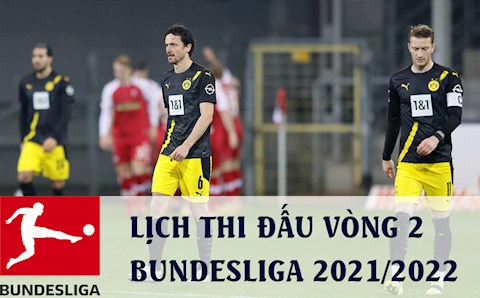 Lịch thi đấu bóng đá Đức vòng 2 Bundesliga 2021/22 cuối tuần nay