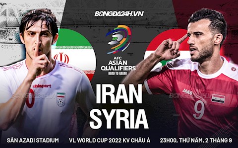 Nhận định Iran vs Syria 23h00 ngày 2/9 (Vòng loại World Cup 2022)