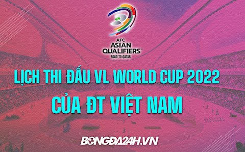 Lịch thi đấu ĐT Việt Nam tại Vòng loại thứ 3 World Cup 2022 KV châu Á
