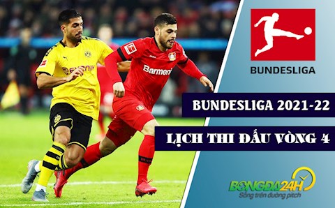 Lịch thi đấu bóng đá Đức vòng 4 Bundesliga 2021/22 tuần này