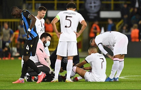 Để Club Brugge cầm hòa, PSG còn nhận hung tin từ Kylian Mbappe