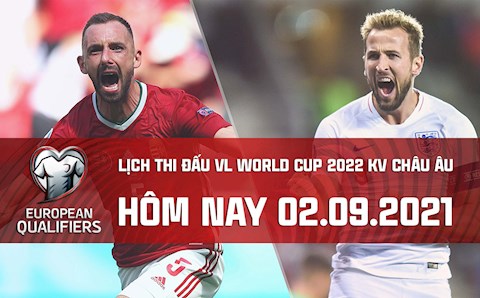 Lịch thi đấu Vòng loại World Cup 2022 châu Âu hôm nay 2/9