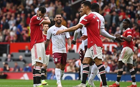 Ronaldo và Bruno tệ nhất trước Aston Villa