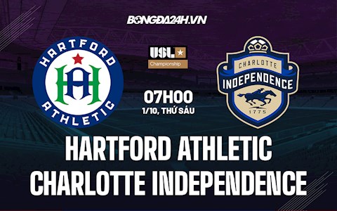 Nhận định Hartford Athletic vs Charlotte Independence 7h00 ngày 1/10 (Hạng Nhất Mỹ 2021/22)