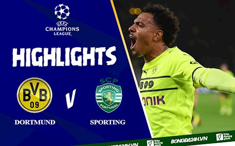 Video Dortmund vs Sporting Lisbon cúp C1: Người thay thế Sancho lập công