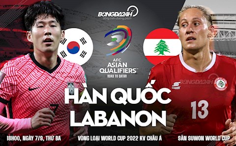 Nhận định Hàn Quốc vs Lebanon 18h00 ngày 7/9 (Vòng loại World Cup 2022)