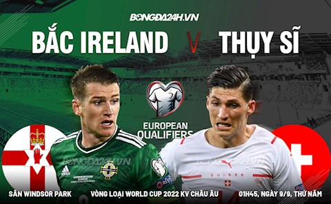 Nhận định Bắc Ireland vs Thụy Sĩ 1h45 ngày 9/9 (Vòng loại World Cup 2022)
