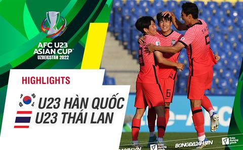 Video tổng hợp: U23 Hàn Quốc 1-0 U23 Thái Lan (Bảng C U23 châu Á 2022)