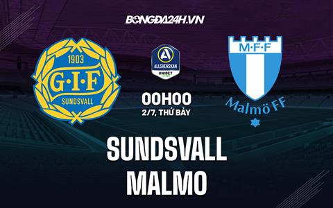 Nhận định,  Sundsvall vs Malmo 0h00 ngày 2/7 (VĐQG Thụy Điển 2022)