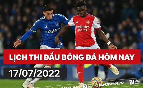 Lịch thi đấu bóng đá hôm nay 17/7: Arsenal vs Everton; Chelsea vs América