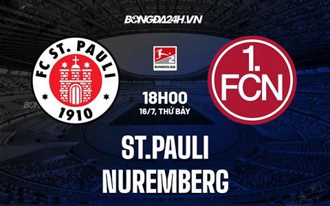 Nhận định bóng đá St.Pauli vs Nurnberg 18h00 ngày 16/7 (Hạng 2 Đức 2022/23)