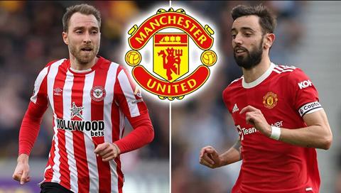 Bruno Fernandes và Christian Eriksen không thể cùng đá chính cho MU