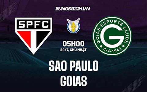 Nhận định, dự đoán Sao Paulo vs Goias 5h00 ngày 24/7 (VĐQG Brazil 2022)