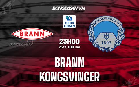 Nhận định bóng đá Brann vs Kongsvinger 23h00 ngày 25/7 (Hạng 2 Na Uy 2022)